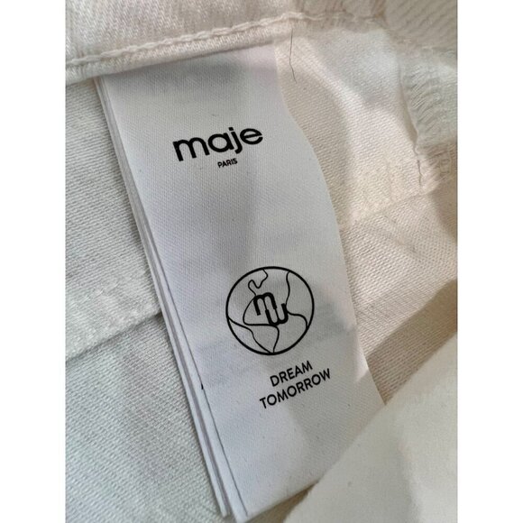 New Maje Paris Size EU38 ( US6 ) POCKETO JEANS high-waisted cargo jeans - White - Picture 11 of 13